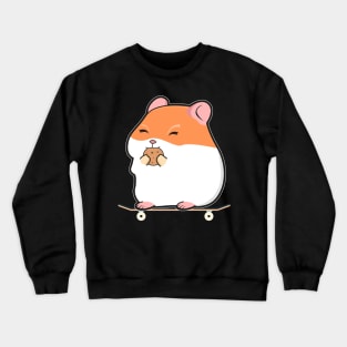 Skating Hamster Crewneck Sweatshirt